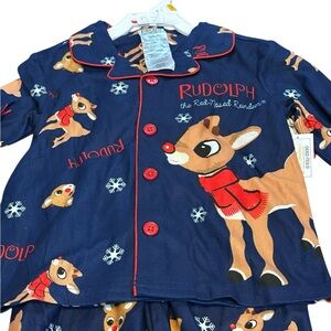 Rudolph the‎ Red-Nosed Reindeer Toddler Pajama Set 3 T NWT Christmas pajamas